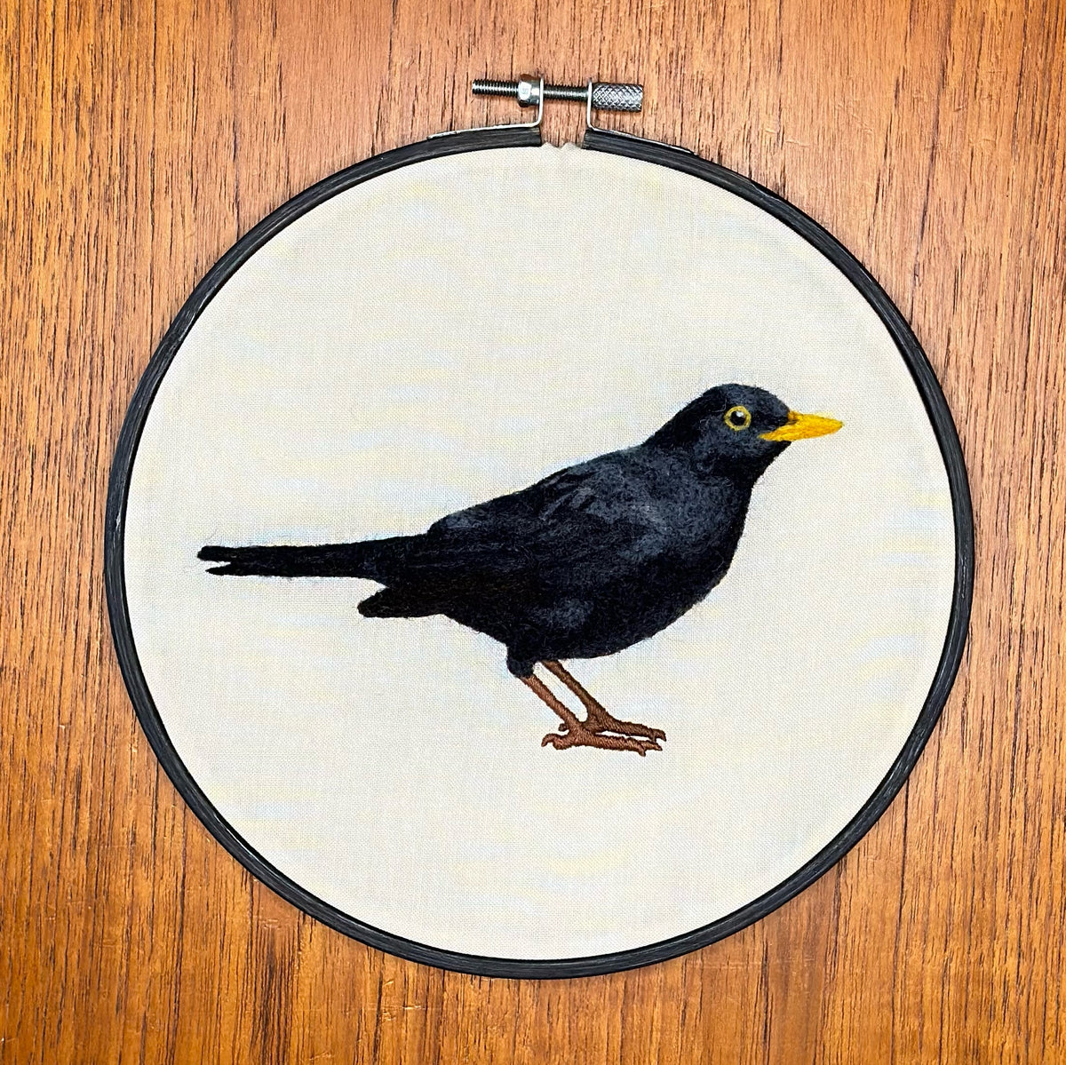 'Blackbird' needlefelted portrait