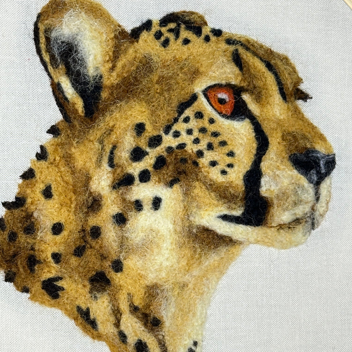 'Cheetah' needlefelted portrait