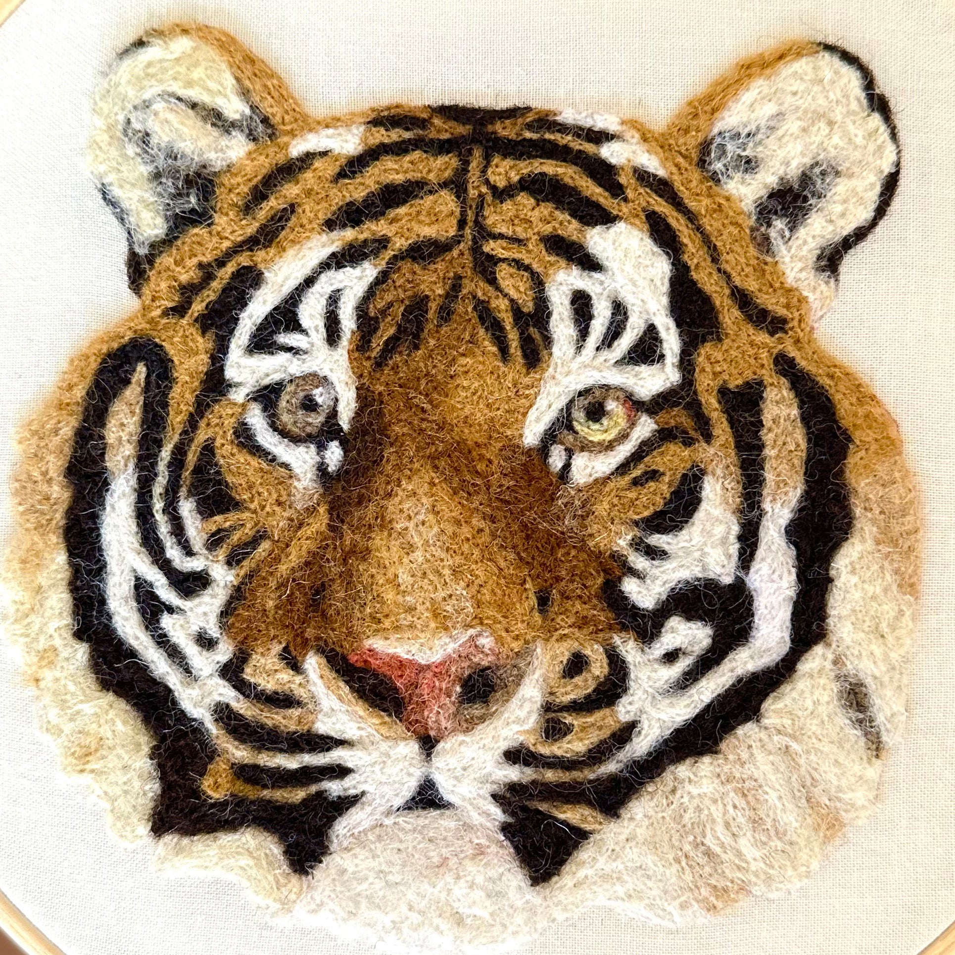 'Tiger' needlefelted portrait