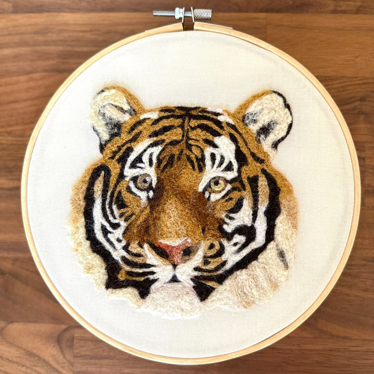 'Tiger' needlefelted portrait